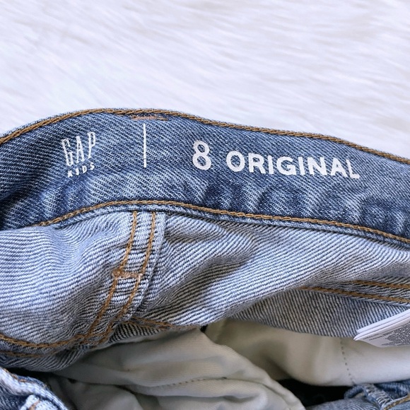 Gap Kids Boys’ Original Blue Distressed Straight Jeans - Picture 4 of 6